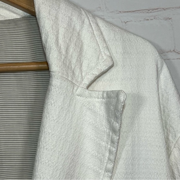 Free People Blazer Womens Size Small White Oversized Slouchy Textured Pockets - Picture 4 of 15